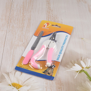 China products 2pcs professional pet nail clipper pet nail file set
