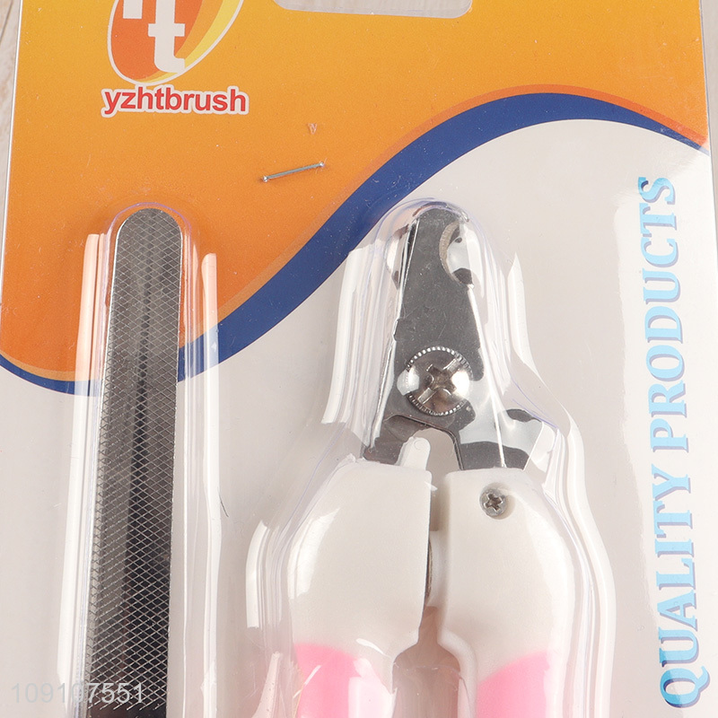 China products 2pcs professional pet nail clipper pet nail file set