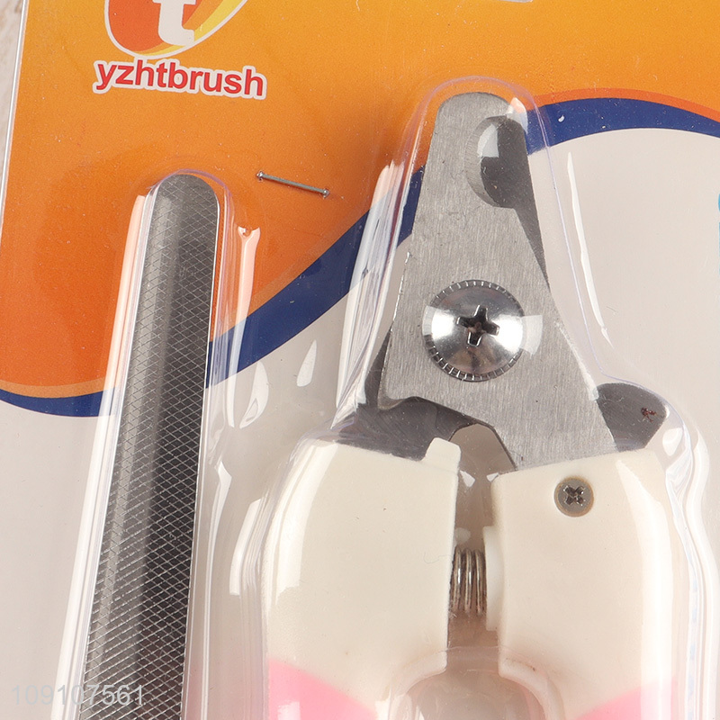 Best selling 2pcs pet nail clipper pet nail file set pet grooming tool