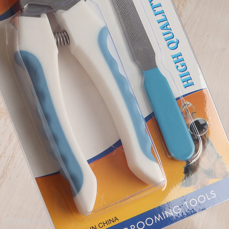 Yiwu market professional pet grooming tool pet nail clipper pet nail file set