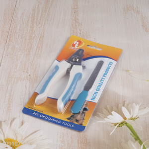 Yiwu market professional pet grooming tool pet nail clipper pet nail file set