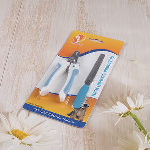 Good quality professional 2pcs pet nail clipper pet nail file set