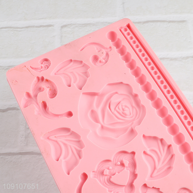 Low price non-stick silicone fondant mold cake baking decorating tool