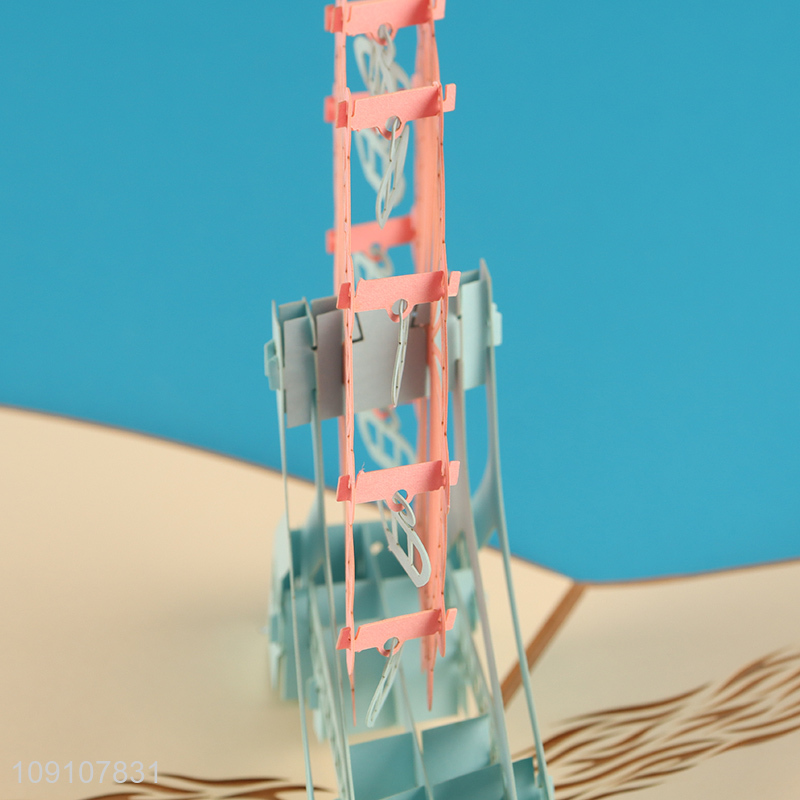 New Arrival 3D Greeting Card Ferris Wheel Pop Up Card for Birthday