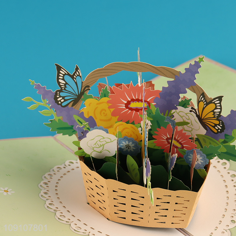 Factory Price 3D Greeting Card Flower Pop Up Card for Thanksgiving
