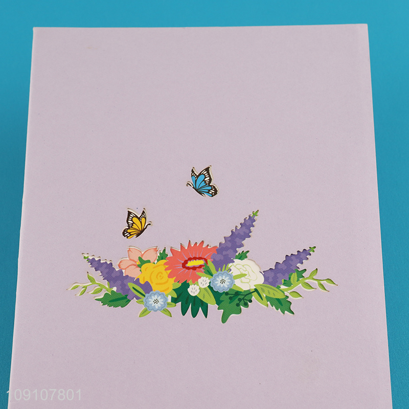 Factory Price 3D Greeting Card Flower Pop Up Card for Thanksgiving