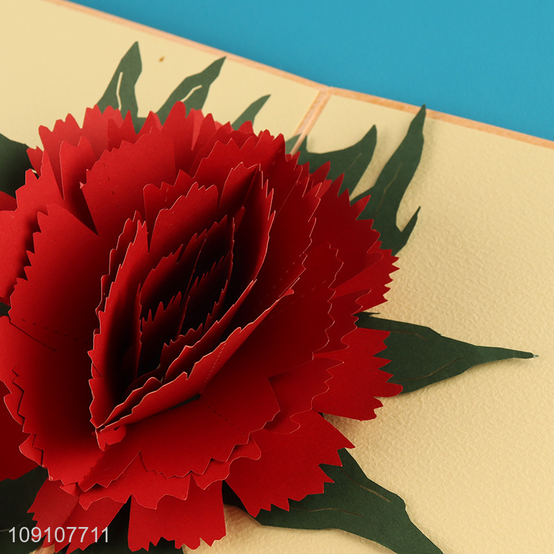 Factory Price 3D Greeting Card Flower Pop Up Card for Mother's Day