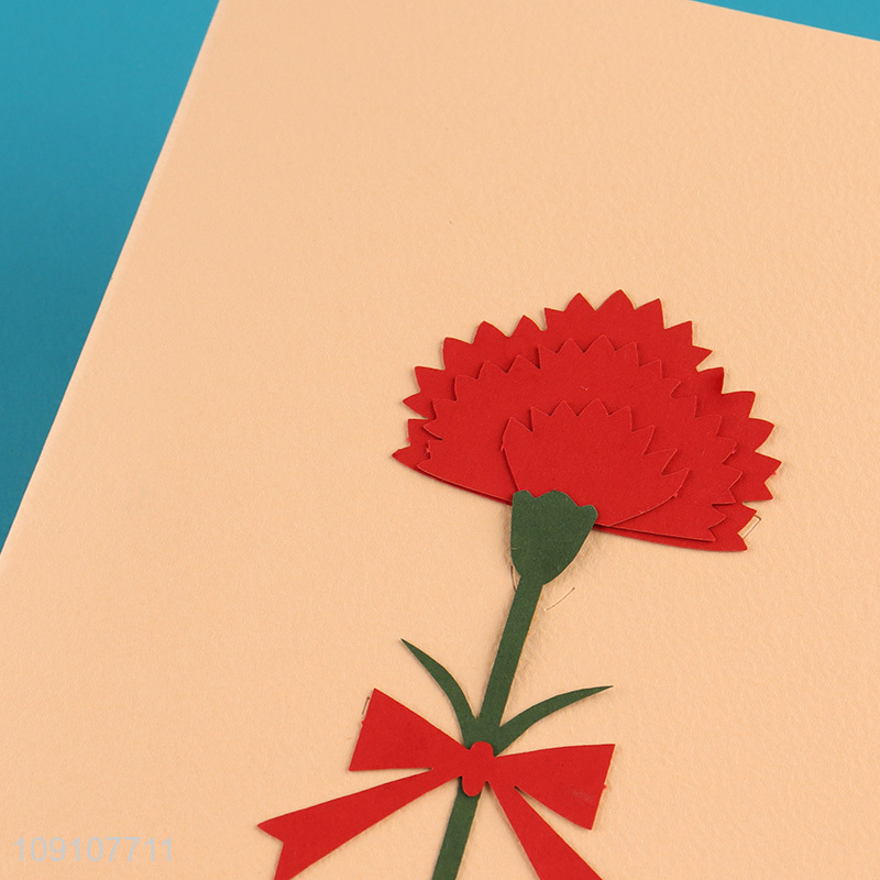 Factory Price 3D Greeting Card Flower Pop Up Card for Mother's Day