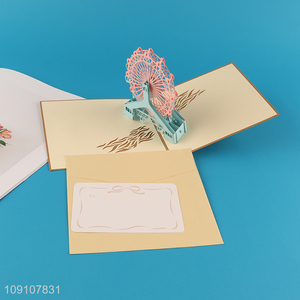 New Arrival 3D Greeting Card Ferris Wheel Pop Up Card for Birthday