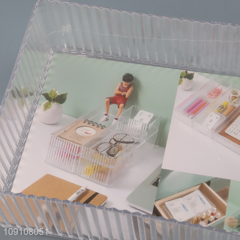 New Product Transparent Plastic Drawer Organizer Storage Bin for Jewelry