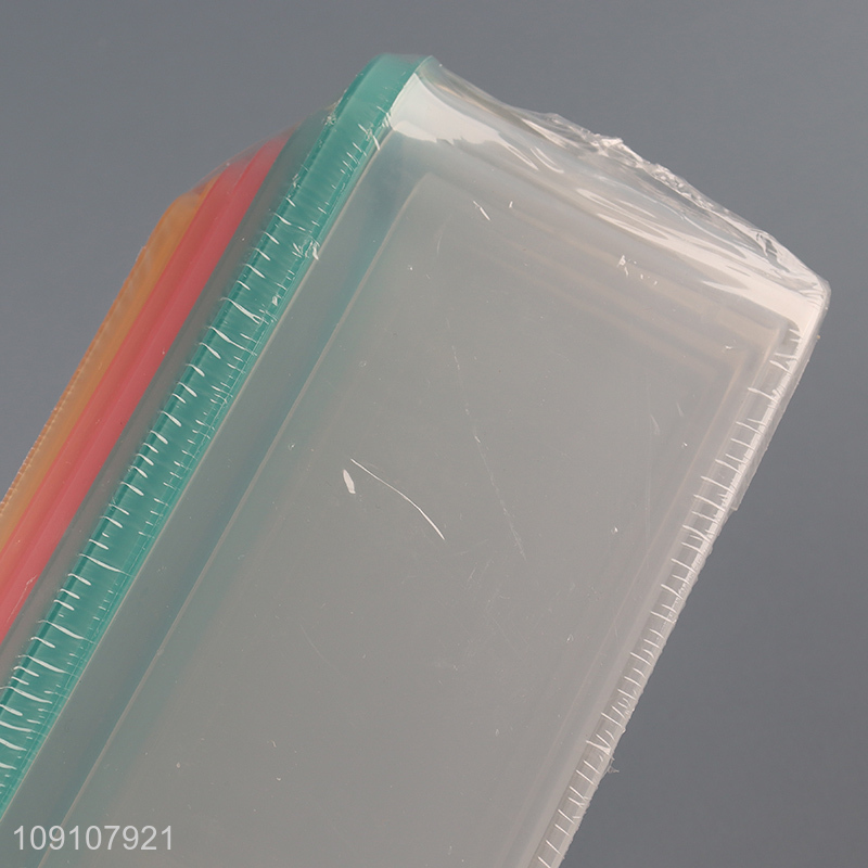 Factory Price 5 Pieces Plastic Food Storage Containers Set with Leakproof Lids