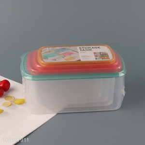 Wholesale 4 Pieces Plastic Food Storage Containers Set with Airtight Lids