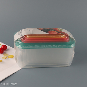 Factory Price 5 Pieces Plastic Food Storage Containers Set with Leakproof Lids