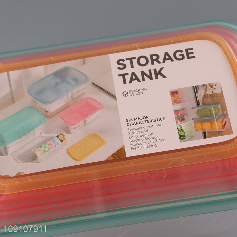 Wholesale 4 Pieces Plastic Food Storage Containers Set with Airtight Lids