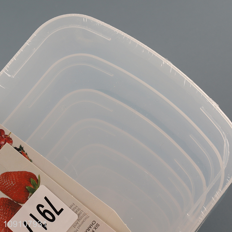 High Quality 7 Pieces Plastic Food Storage Containers Set Bento Lunch Boxes