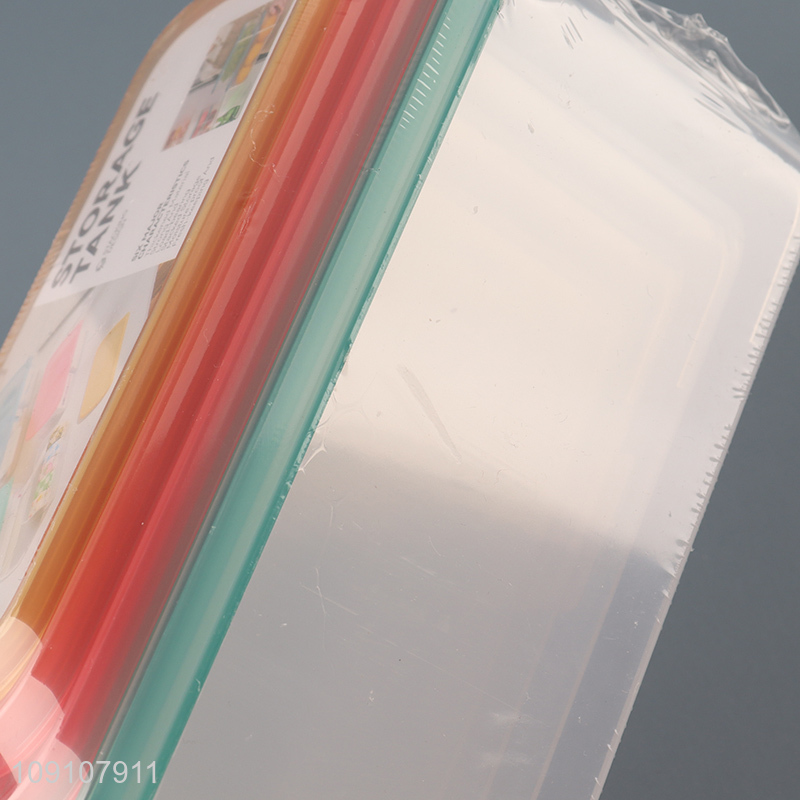 Wholesale 4 Pieces Plastic Food Storage Containers Set with Airtight Lids