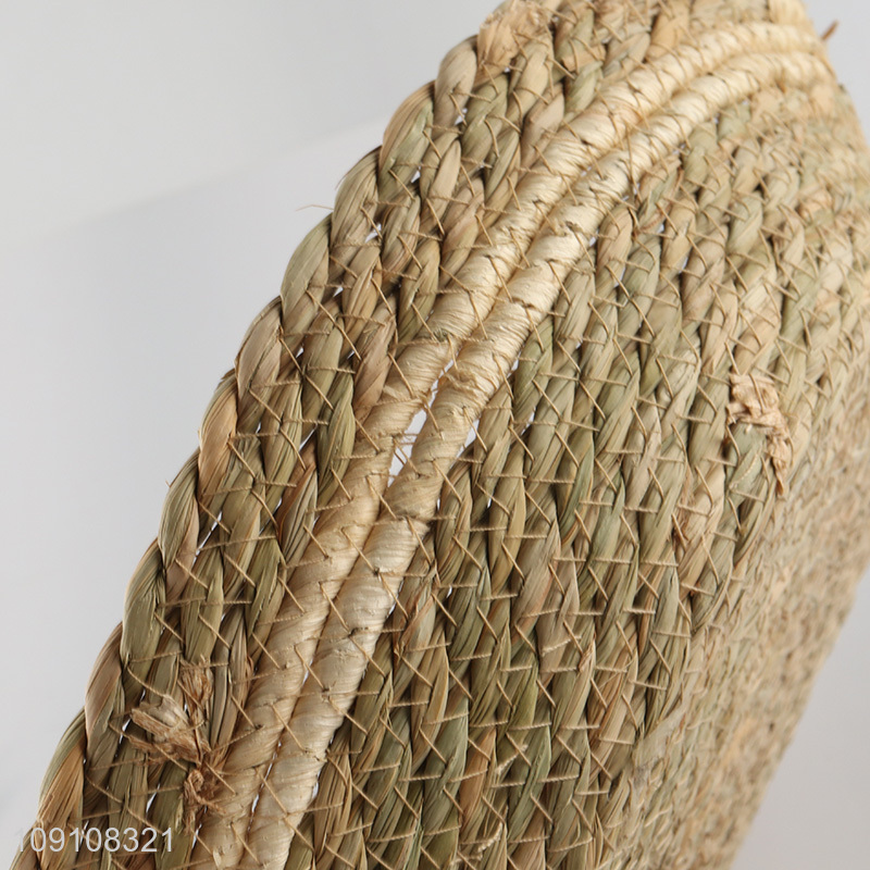 Hot Sale Multi-Function Woven Cattail Storage Basket Kitchen Desktop Organizer