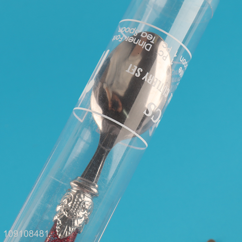 Good Quality 4 Pieces Stainless Steel Flatware Cutlery Set with Unique Handle