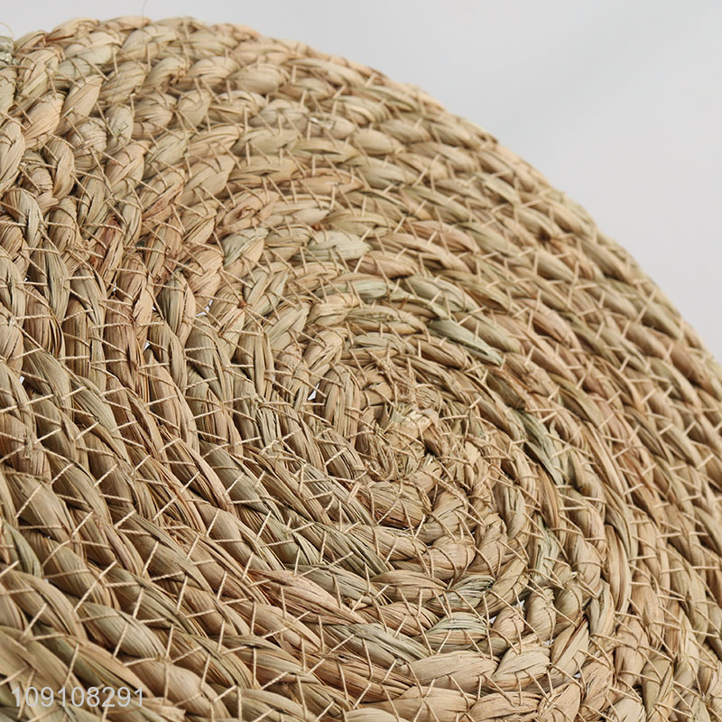 New Arrival Multi-Purpose Woven Cattail Storage Basket Desktop Organizer