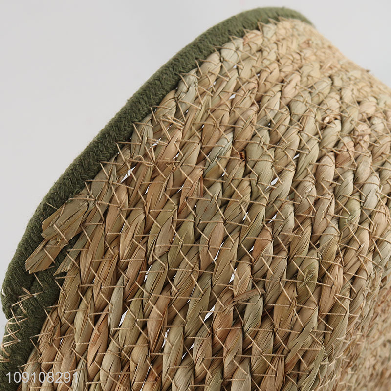 New Arrival Multi-Purpose Woven Cattail Storage Basket Desktop Organizer