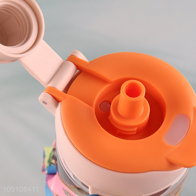 Wholesale Cute Plastic Water Bottle with Straw, Tea Infuser & Strap