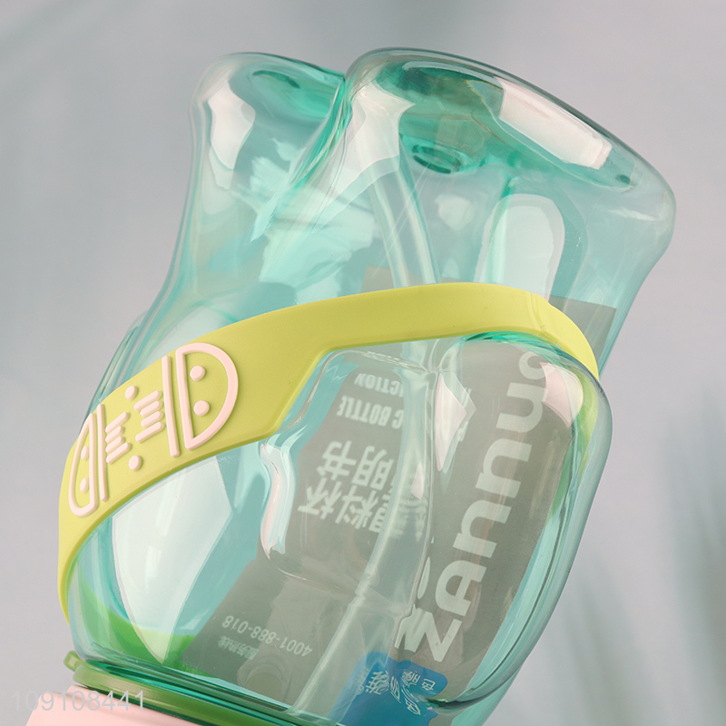 Wholesale Cute Bear Water Bottle Kids Water Bottle with Straw & Strap