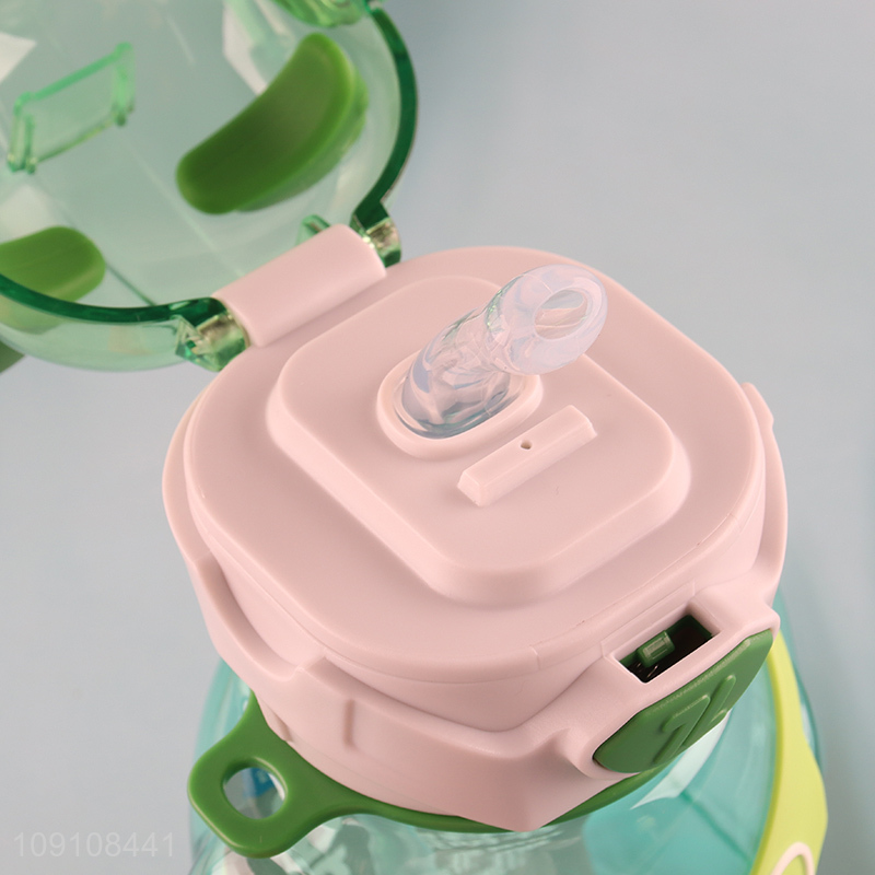 Wholesale Cute Bear Water Bottle Kids Water Bottle with Straw & Strap