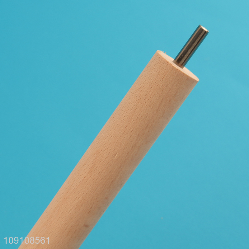 New Product Wood & Leather Wall Paper Towel Holder for Kitchen Bathroom