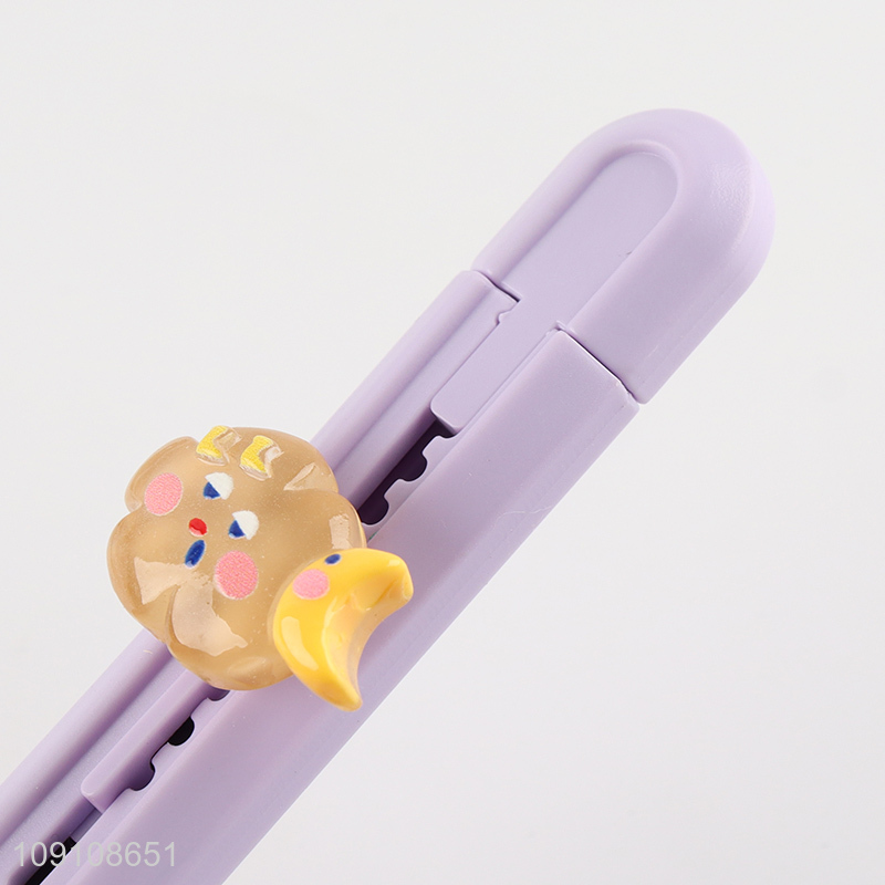 Wholesale Cute Box Cutter Retractable Knife Cardboard Cutter for Students