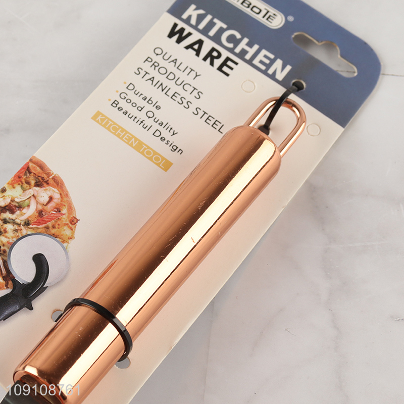 China Imports Stainless Steel Fluted Pastry Wheel Pizza Cutter Wheel