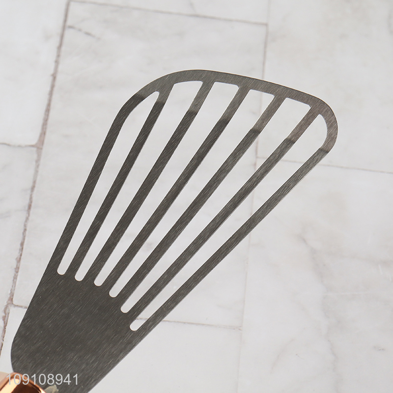China Imports Stainless Steel Slotted Spatula for Egg Fish Grilling