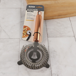 China Imports Stainless Steel Bar Strainer Corktail Strainer for Drainks