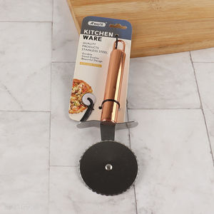 Online Wholesale Stainless Steel Pizza Cutter Wheel Sharp Pastry Wheel