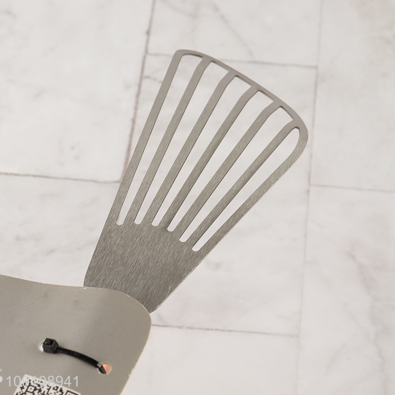 China Imports Stainless Steel Slotted Spatula for Egg Fish Grilling
