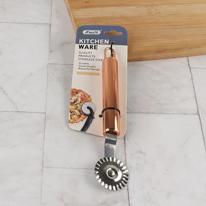 China Imports Stainless Steel Fluted Pastry Wheel Pizza Cutter Wheel