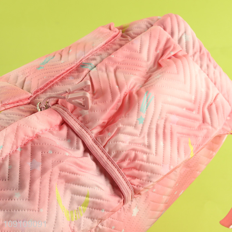 China factory 3pcs pink students school bag pencil bag shoulder bag set