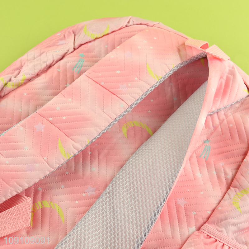 China factory 3pcs pink students school bag pencil bag shoulder bag set