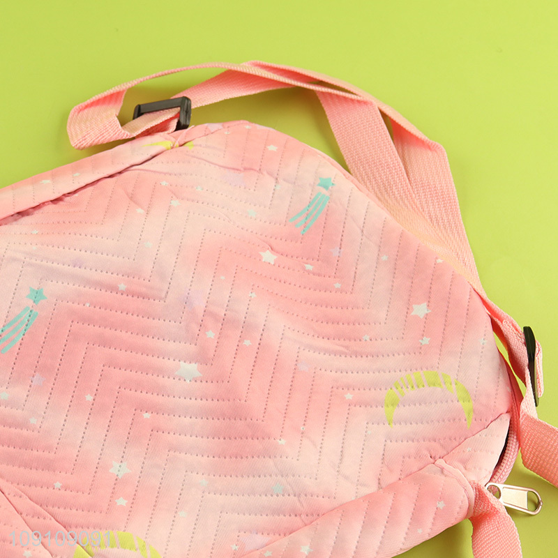 China factory 3pcs pink students school bag pencil bag shoulder bag set