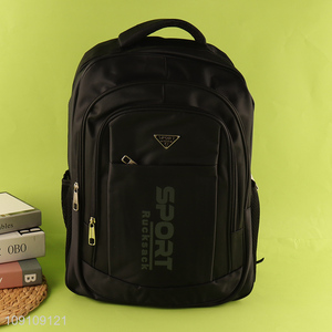 Top selling black portable casual sports backpack laptop bag wholesale