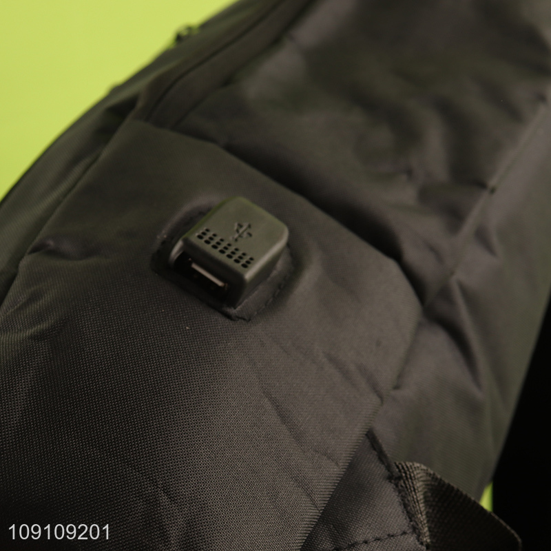 Online wholesale black portable causal laptop bag backpack bag