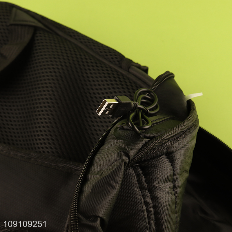 New arrival black USB charging causal sports backpack laptop backpack