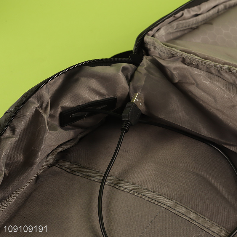 Yiwu market black usb charging laptop bag backpack bag for sale