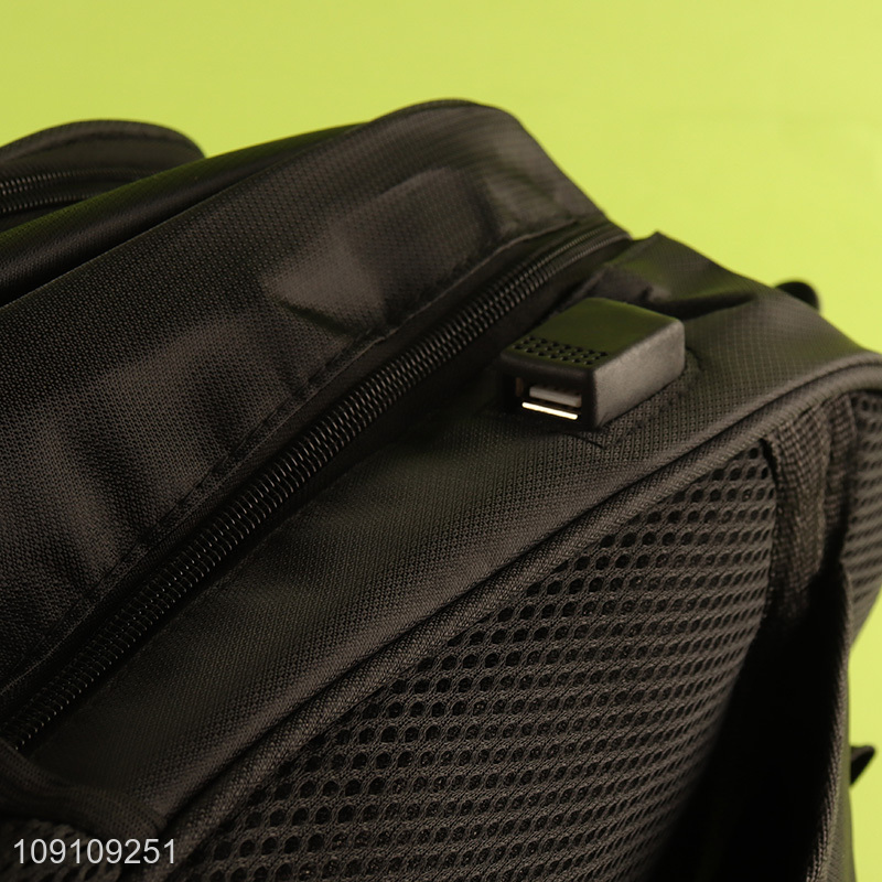 New arrival black USB charging causal sports backpack laptop backpack