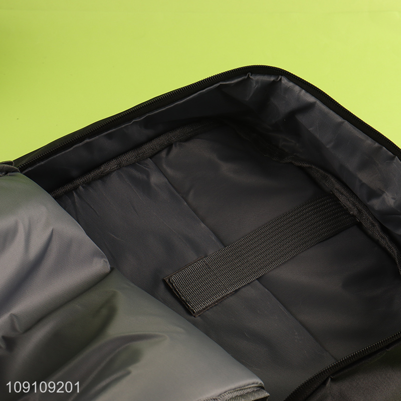Online wholesale black portable causal laptop bag backpack bag
