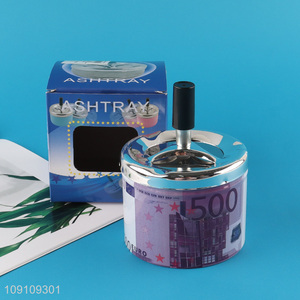 China products household desktop metal ashtray with lid