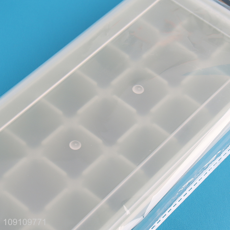 High Quality 21-Cavity BPA Free Plastic Ice Cube Tray with Lid