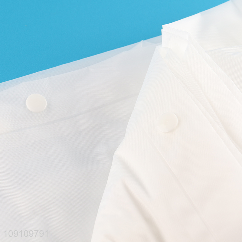 Wholesale White Reusable EVA Raincoat Rain Ponchos for Men Women