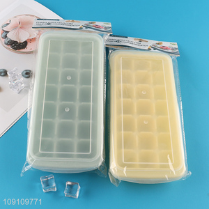 High Quality 21-Cavity BPA Free Plastic Ice Cube Tray with Lid
