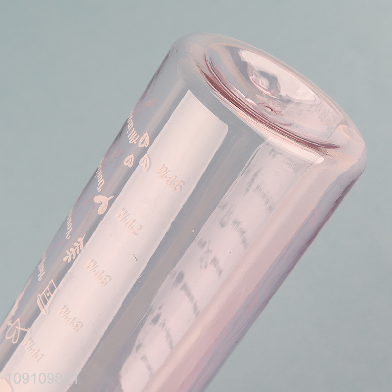 China factory multicolor plastic water bottle drinking bottle with straw