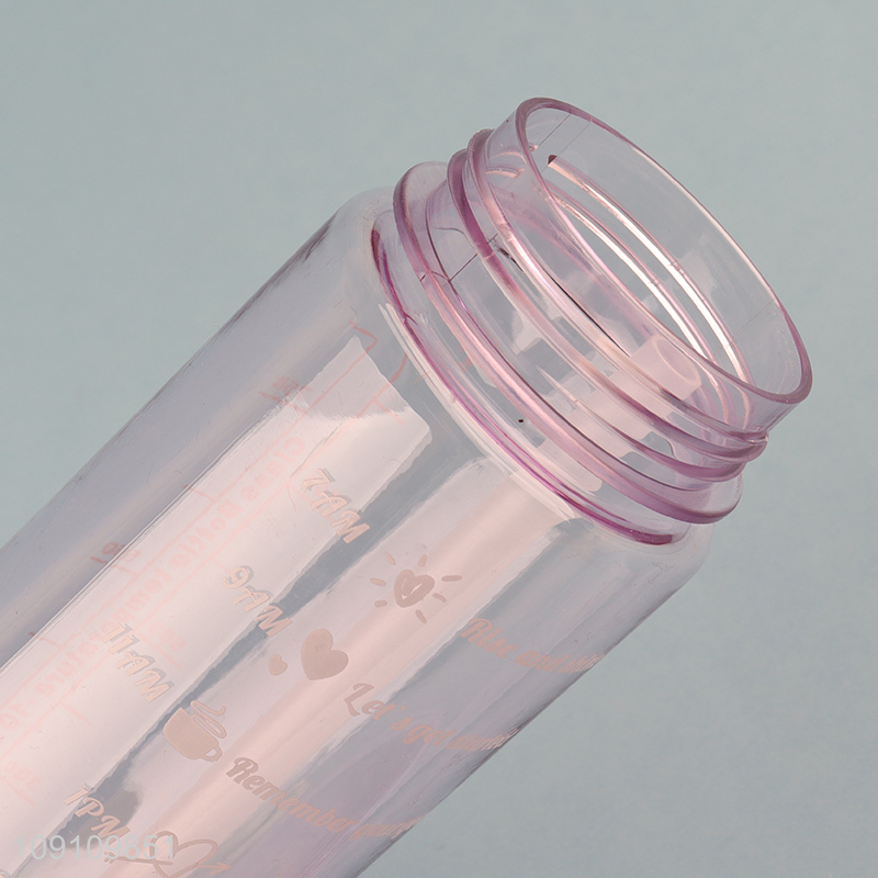 China factory multicolor plastic water bottle drinking bottle with straw